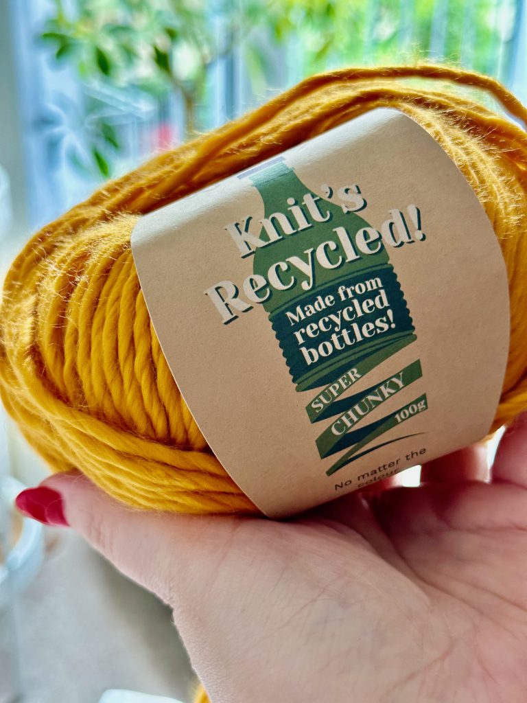 Recycled bottle yarn! (and a scarf)